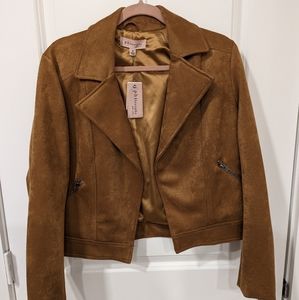 NWT Faux Leather Camel Jacket - Philosophy - M